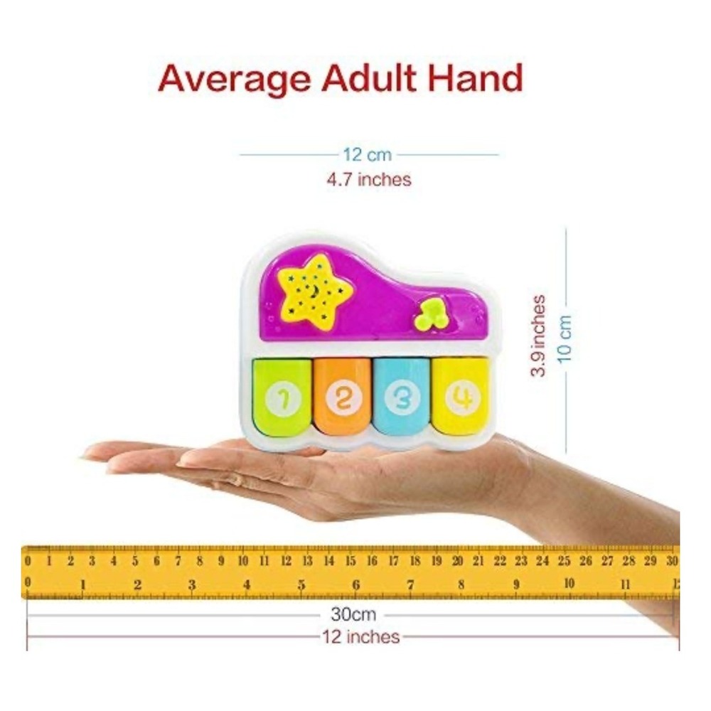 Kids Musical Piano Toy Toddler Learning Numbers 1-4 Star Musical Note Colorful - Picture 2 of 6